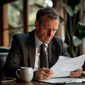 AWL Executive reading Anonymous Written Letter