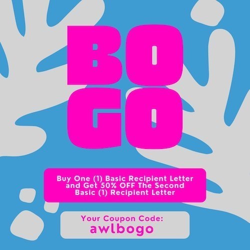 Anonymous Written Letters Hot Pink Bogo 50% OFF Checkout Coupon